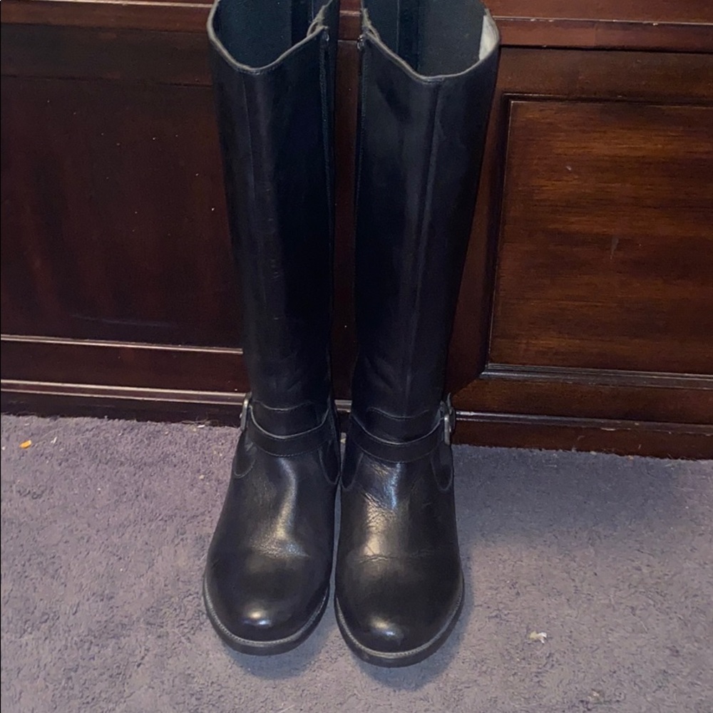 Clark’s Plaza Pilot leather wide calf boot